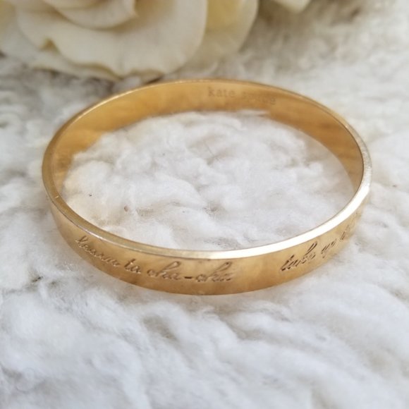 KATE SPADE NEW YORK This Year I Will Idiom Gold Bangle - Picture 8 of 12